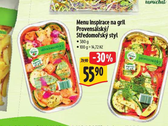 MENU INSPIRACE NA GRIL ZELENINOV MIX STEDOMOSK STYL
