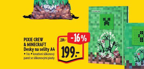 PIXIE CREW & MINECRAFT DESKY NA SEITY A4