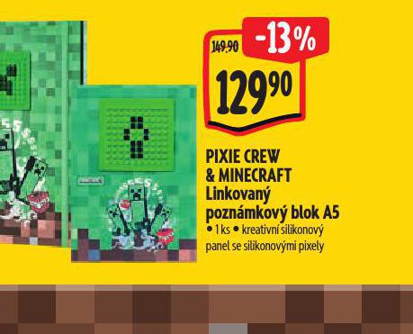 PIXIE CREW & MINECRAFT LINKOVAN POZNMKOV BLOK A5
