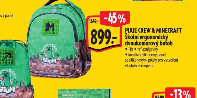 PIXIE CREW & MINECRFAT KOLN ERGONOMICK DVOUKOMOTOV BATOH