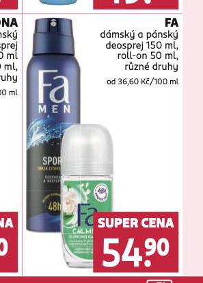 FA DEOSPREJ, ROLL-ON