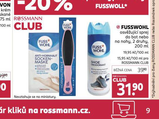 FUSSWOHL OSV̎UJC SPREJ DO BOT NEBO NA NOHY