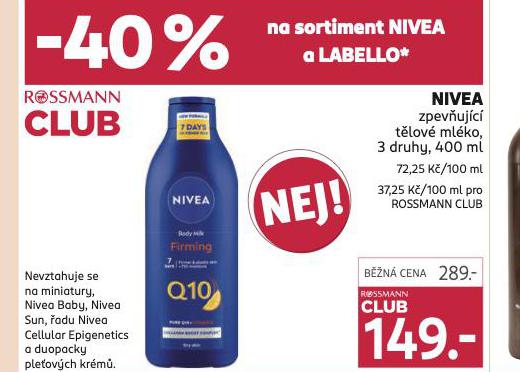 NIVEA ZPEVUJC TLOV MLKO