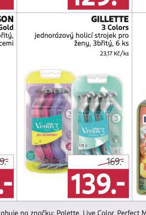 GILLETTE 3 COLORS JEDNORZOV HOLIC STROJKY