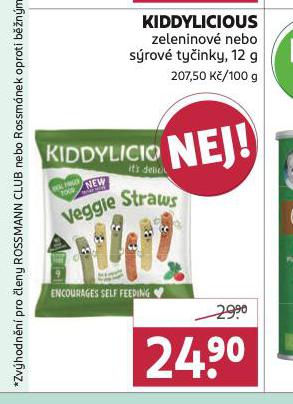 KIDDYLICIOUS ZELENINOV NEBO SROV TYINKY