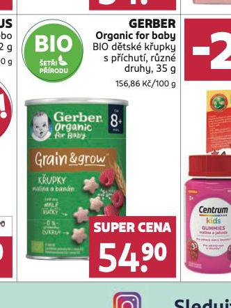 GERBER ORGANIC FOR BABY BIO DTSK KUPKY S PCHUT
