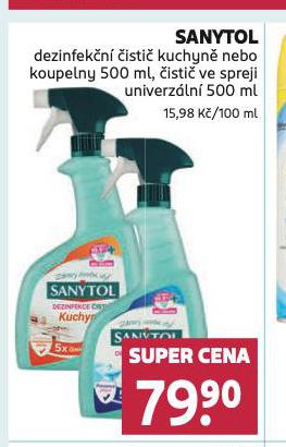SANYTOL DEZINFEKN ISTI NA KOUPELNY A KUCHYN