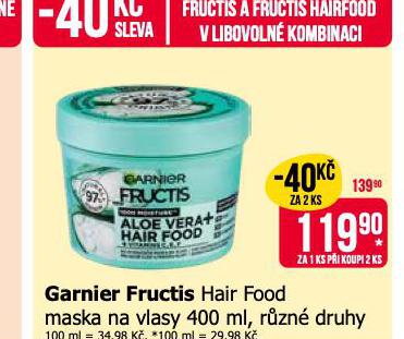 GARNIER FRUCTIS HAIR FOOD MASKA NA VLASY