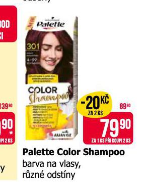PALETTE COLOR SHAMPOO BARVA NA VLASY