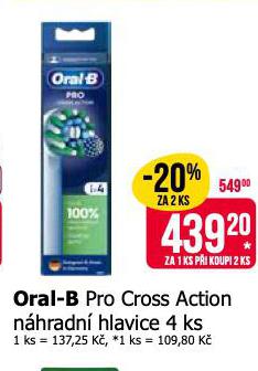 ORAL-B PRO CROSS ACTION NHRADN HLAVICE