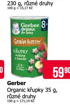 GERBER ORGANIC KUPKY