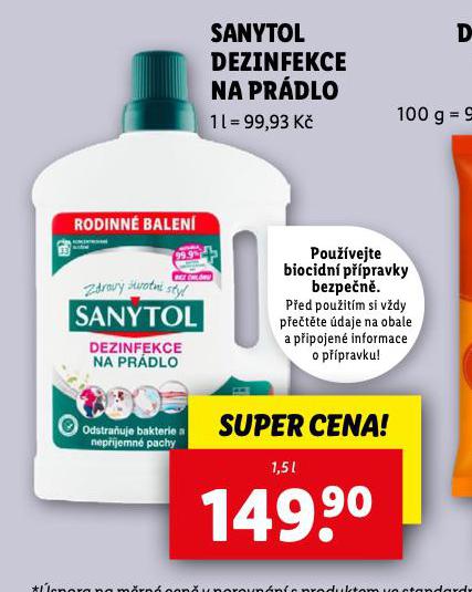 SANYTOL DEZINFEKCE NA PRDLO