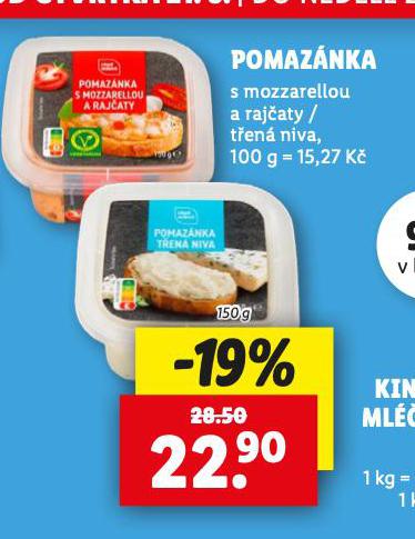 POMAZNKA S MOZZARELOU A RAJATY