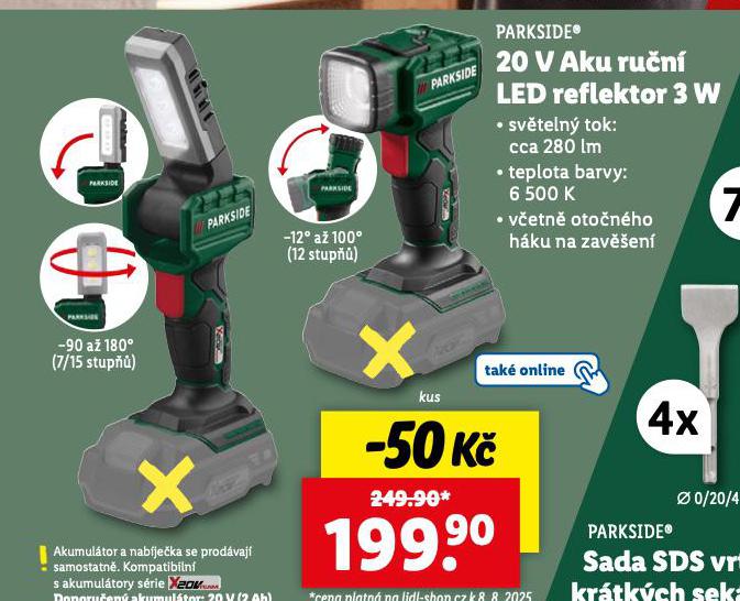 20 V AKU RUN LED REFLEKTOR 3 W