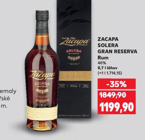 ZACAPA SOLERA GRAN RESERVA