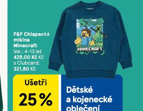 CHLAPECK MIKINA MINECRAFT