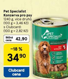 PET SPECIALIST KONZERVY PRO PSY