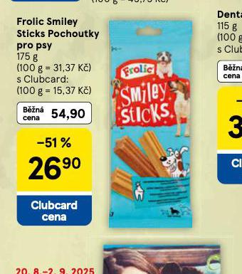 FROLIC SMILEY STICKS POCHOUTKY PRO PSY