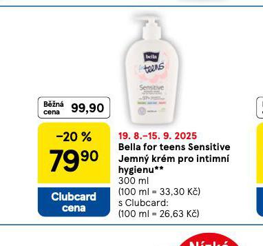 BELLA FOR TEENS SENSITIVE JEMN KRM PRO INTIMN HYGIENU