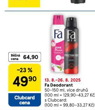FA DEODORANT