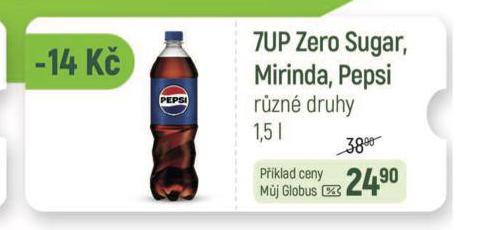 7UP ZERO SUGAR, MIRINDA, PEPSI