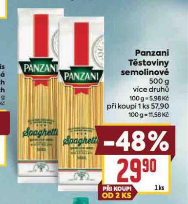 PANZANI TSTOVINY SEMOLINOV