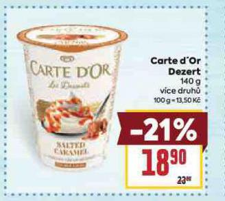 CARTE DOR DEZERT