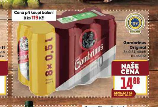 PIVO GAMBRINUS ORIGINL