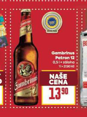 PIVO GAMBRINUS PATRON 12