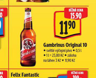 PIVO GAMBRINUS ORIGINL 10