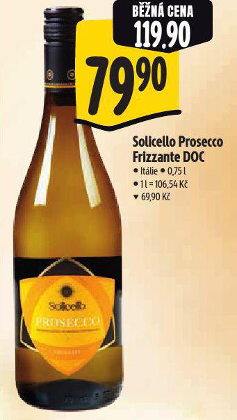 SOLICELLO PROSECCO FRIZZANTE DOC