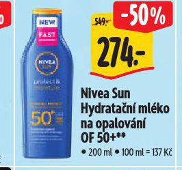 NIVEA SUN HYDRATAN MLKO NA OPALOVN