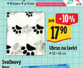 UBRUS NA LAVICI