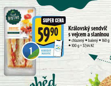 KRLOVSK SENDVI S VEJCEM A SLANINOU