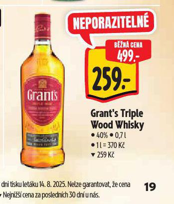 GRANTS TRIPLE WOOD WHISKY