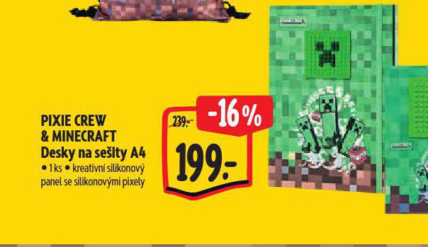 PIXIE CREW & MINECRAFT DESKY NA SEITY A4