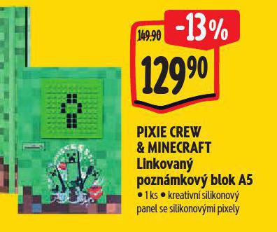 PIXIE CREW & MINECRAFT LINKOVAN POZNMKOV BLOK A5
