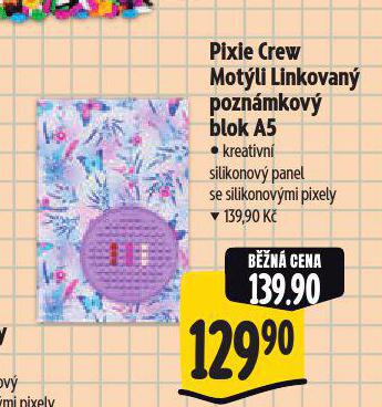 PIXIE CREM MOTLI LINKOVAN POZNMKOV BLOK A5