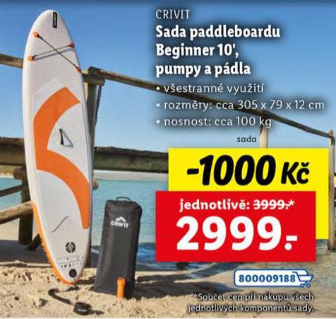 SADA PADDLEBOARDU BEGINNER 10"", PUMPY A PDLA