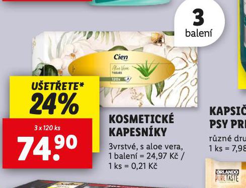 CIEN KOSMETICK KAPESNKY