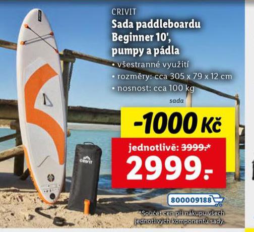 SADA PADDLEBOARDU BEGINNER 10"", PUMPY A PDLA