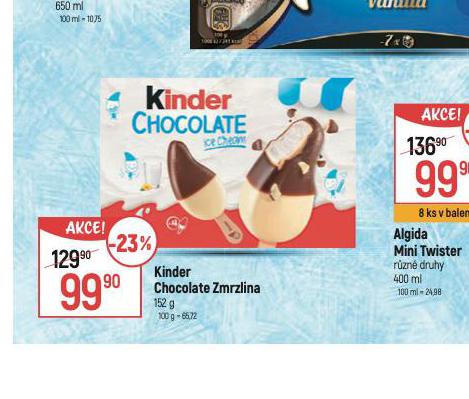 KINDER CHOCOLATE ZMRZLINA