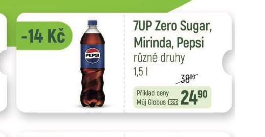 7UP ZERO SUGAR, MIRINDA, PEPSI