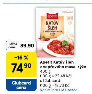 APETIT KATV LEH Z VEPOVHO MASA, RݎE