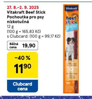 VITAKRAFT BEEF STICKS POCHOUTKY PRO PSY