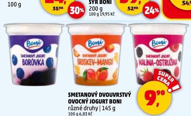 SMETANOV DVOUVRSTV OVOCN JOGURT