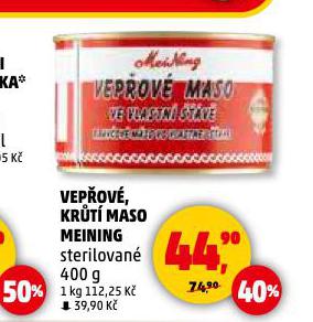 VEPOV, KRT MASO MEINING