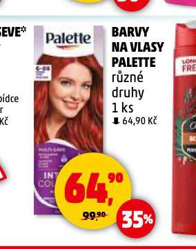PALETTE BARVA NA VLASY