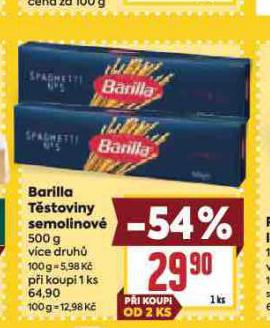 BARILLA TSTOVINY SEMOLINOV