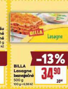 BILLA LASAGNE BEZVAJEN